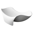 ANZZI Kerife 6.5 ft. Solid Surface Center Drain Freestanding Bathtub in Matte White