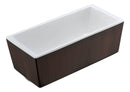 ANZZI Rook Series 5.69 ft. Freestanding Bathtub in Mahogany