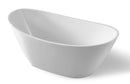 ANZZI Cross Series 5.58 ft. Freestanding Bathtub in White