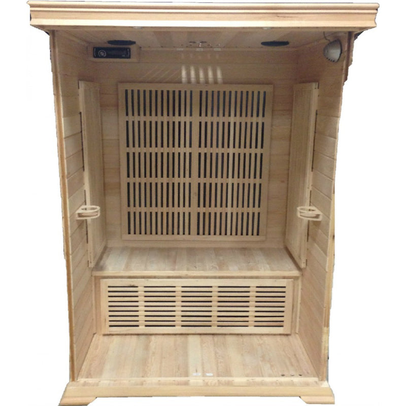 SunRay HL200K1 Cordova 2 Person Cedar Sauna w/Carbon Heaters/Vertical Heater Panels