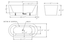 ANZZI Ares 5.5 ft. Center Drain Freestanding Bathtub in Glossy White