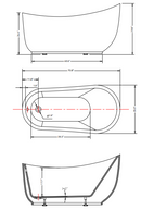 ANZZI Talyah Series 5.92 ft. Freestanding Bathtub in White