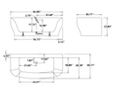 ANZZI Bank Series 5.41 ft. Freestanding Bathtub in White