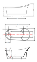 ANZZI Prima 67 in. Acrylic Flatbottom Non-Whirlpool Bathtub with Havasu Faucet and Kame 1.28 GPF Toilet