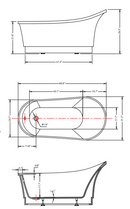ANZZI Prima 67 in. Acrylic Flatbottom Non-Whirlpool Bathtub with Kros Faucet and Talos 1.6 GPF Toilet