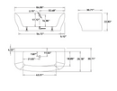 ANZZI Bank 64.9 in. Acrylic Flatbottom Bathtub in White with Tugela Faucet in Brushed Nickel