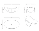ANZZI Kerife 6.5 ft. Solid Surface Center Drain Freestanding Bathtub in Matte White