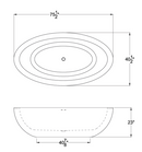 ANZZI Lusso 6.3 ft. Solid Surface Center Drain Freestanding Bathtub in Matte White