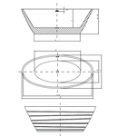 ANZZI Nimbus 5.6 ft. Acrylic Center Drain Freestanding Bathtub in Glossy White