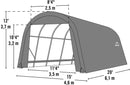 ShelterCoat 15 x 20 ft. Wind and Snow Rated Garage Round Green STD