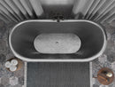 ANZZI Bali 67 in. Handmade Copper Double Slipper Flatbottom Non-Whirlpool Bathtub in Hammered Antique Copper