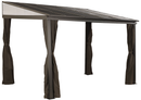 Shelter Logic Sojag Portland Wall Gazebo 10 x 16 Brown