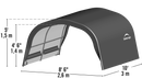 Small Livestock Portable Shelter 8x10x5 Round