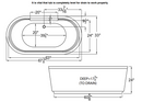 ANZZI Sofi 5.6 ft. Center Drain Whirlpool and Air Bath Tub in White