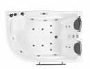 EAGO USA EAGO AM124ETL-L 6 ft Left Corner Acrylic White Whirlpool Bathtub for Two