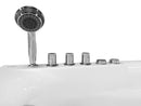EAGO USA EAGO AM161-L 59" Single Person Corner White Acrylic Whirlpool Bath Tub