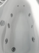 EAGO USA EAGO AM175-R 57'' White Acrylic Corner Jetted Whirlpool Bathtub W/ Fixtures