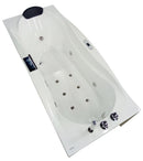 EAGO USA EAGO AM189ETL-L 6 ft Left Drain Acrylic White Whirlpool Bathtub w Fixtures
