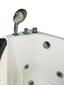 EAGO USA EAGO AM198ETL-L 5 ft Clear Rounded Left Corner Acrylic Whirlpool Bathtub