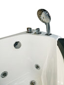 EAGO USA EAGO AM198ETL-R 5 ft Clear Rounded Right Corner Acrylic Whirlpool Bathtub