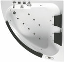 EAGO USA EAGO AM199ETL 5ft Clear Rounded Corner Acrylic Whirlpool Bathtub for Two