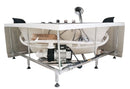 EAGO USA EAGO AM200 5' Rounded Modern Double Seat Corner Whirlpool Bath Tub with Fixtures