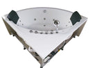 EAGO USA EAGO AM200 5' Rounded Modern Double Seat Corner Whirlpool Bath Tub with Fixtures