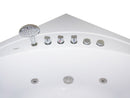 EAGO USA EAGO AM200 5' Rounded Modern Double Seat Corner Whirlpool Bath Tub with Fixtures