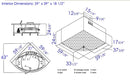 EAGO USA EAGO AM200 5' Rounded Modern Double Seat Corner Whirlpool Bath Tub with Fixtures