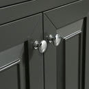 Eviva Monroe 36" Gray Transitional Bathroom Vanity w/ White Carrara Top