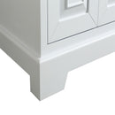 Eviva Monroe 36" White Transitional Bathroom Vanity w/ White Carrara Top