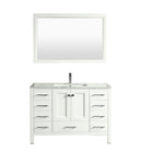 Eviva Aberdeen 48" White Transitional Bathroom Vanity w/ White Carrara Top
