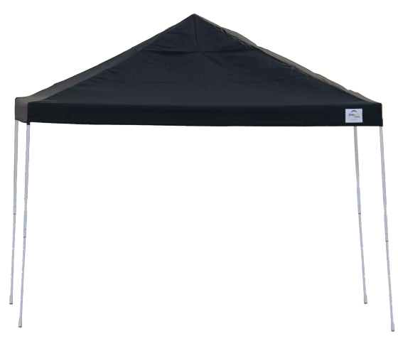 Shelter Logic 12x12 ST Pop-up Canopy, Black Cover, Black Roller Bag