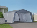 Shelter Logic  12×20×8 Peak Style Shelter, 1-3/8" 6-Rib Frame, Grey Cover