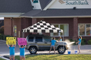 Shelter Logic 12x12 ST Pop-up Canopy, Checkered Flag Cover, Black Roller Bag