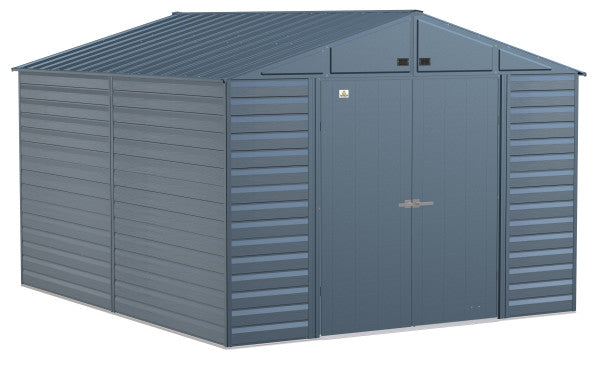 Shelter Logic Arrow Select Steel Storage Shed, 10x8, Blue Grey
