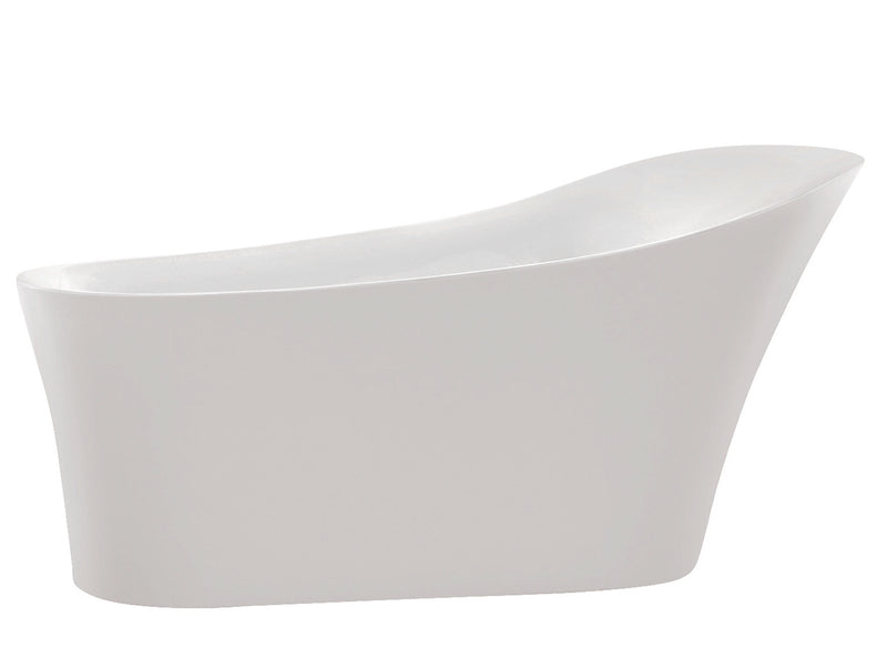 ANZZI Maple Series 5.58 ft. Freestanding Bathtub in White