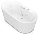 ANZZI Sofi 5.6 ft. Center Drain Whirlpool and Air Bath Tub in White