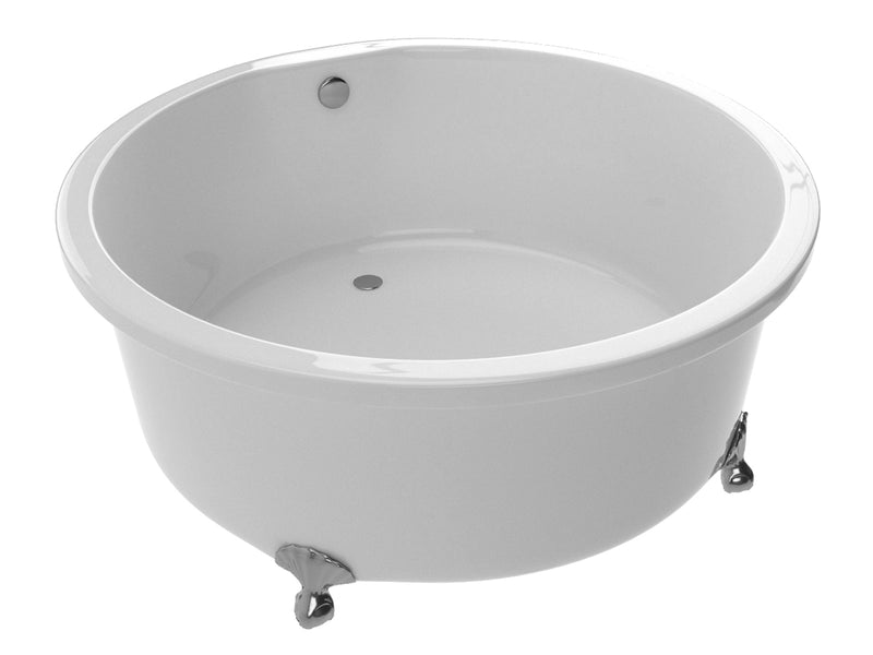ANZZI Cantor Series 4.9 ft. Acrylic Clawfoot Non-Whirlpool Bathtub in White