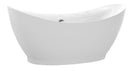 ANZZI Reginald Series 5.67 ft. Freestanding Bathtub in White