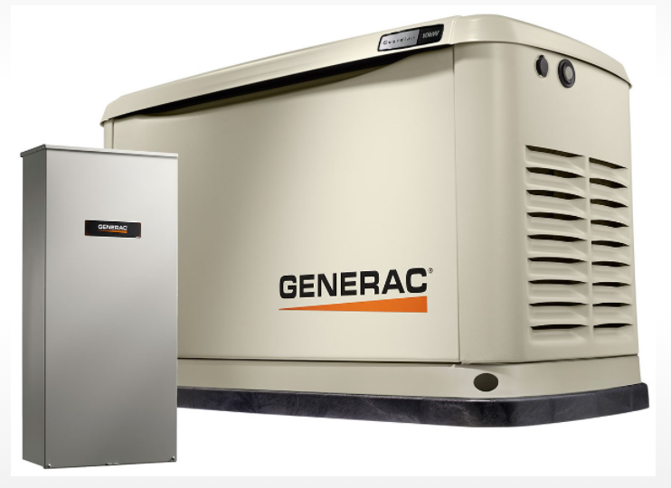 Generac 10/9 kW Air-Cooled Standby Generator, Alum Enclosure, 16 Circuit LC NEMA3