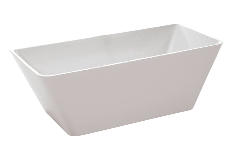 ANZZI Zenith Series 5.58 ft. Freestanding Bathtub in White