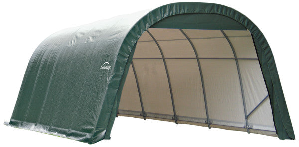 ShelterCoat 12 x 20 ft. Wind and Snow Rated Garage Round Green STD