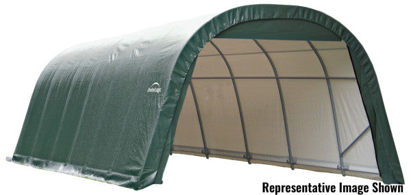 ShelterCoat 12 x 28 ft. Wind and Snow Rated Garage Round Green STD