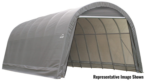 ShelterCoat 15 x 28 ft. Wind and Snow Rated Garage Round Gray STD