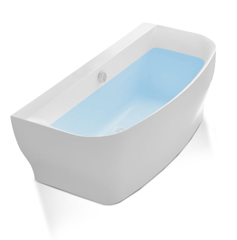 ANZZI Bank Series 5.41 ft. Freestanding Bathtub in White