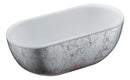 ANZZI Knight Series 6 ft. Freestanding Bathtub in Crimson Snow