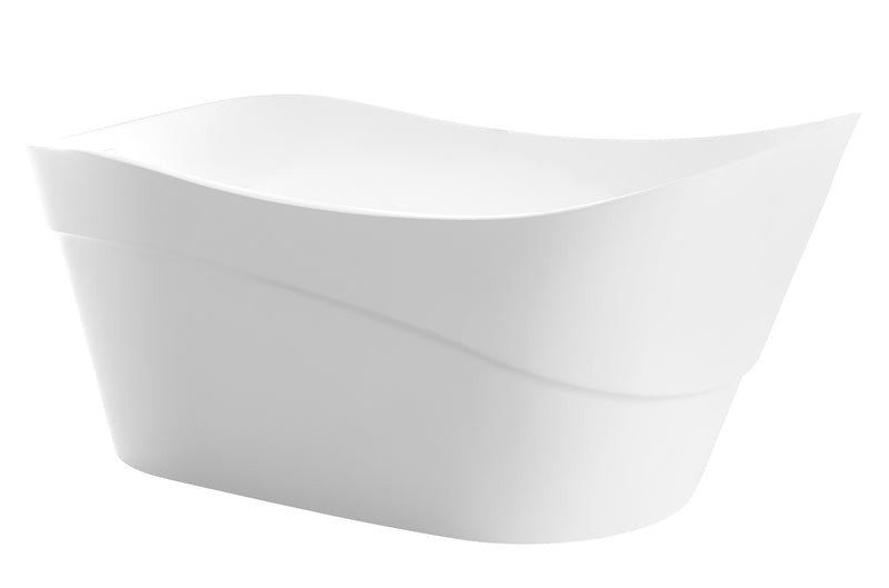 ANZZI Kahl Series 5.58 ft. Freestanding Bathtub in White