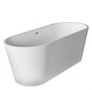 ANZZI Kosima 5.6 ft. Solid Surface Center Drain Freestanding Bathtub in Matte White