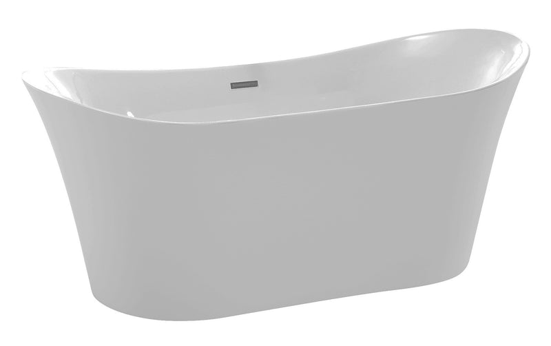 ANZZI Eft Series 5.58 ft. Freestanding Bathtub in White